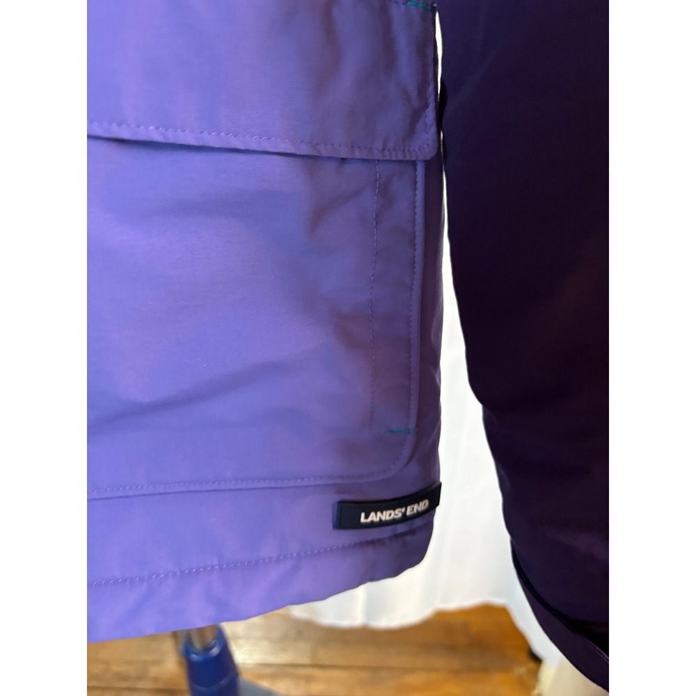 Lands‎ End Kids Girls Purple Insulated Waterproof Winter Jacket Size M 10 12 - Picture 3 of 7